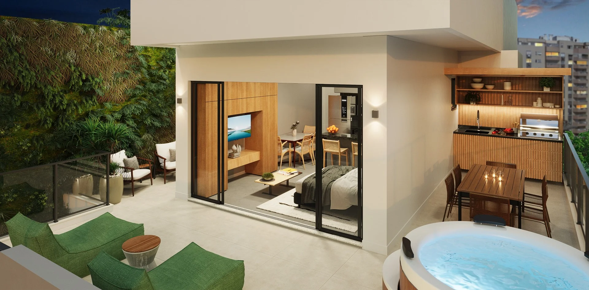 Piscina do apartamento Ibitá São Conrado